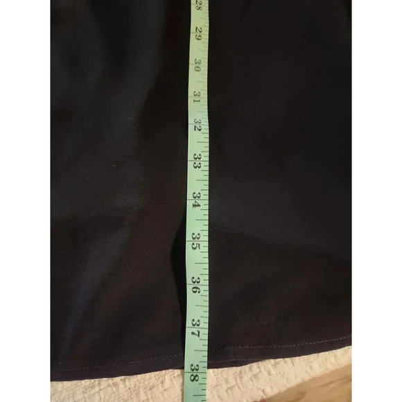 NWT LOFT Satiny Black Lined Cross Back Swing Dress Sundress M - Picture 8 of 9